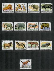 Burundi Sc#589a-601a M/NH/VF, Complete Set, Animals-WWF, Scarce Set!, Cv. $1000