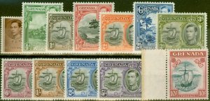 Grenada 1938 set of 12 SG152-163 Fine Lightly Mtd Mint 