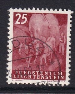 Liechtenstein  #251  used  1951  load of hay 25c