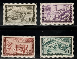 French Morocco Scott C47-C50 MH*  airmail stamp set