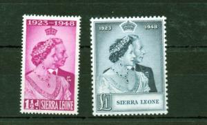 SEIRRA LEONE Silver Wedding 1948 superb MNH condition.