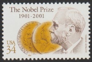 SC# 3504 - (34c) - Nobel Prize Centenary, MNH