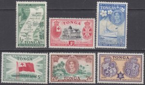 TONGA Sc # 94-9 CPL MNH SET of 6 - 50th ANN of the TREATY BETWEEN TONGA and UK