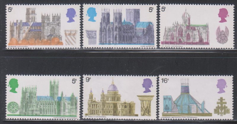 Great Britain,  Cathedrals (SC# 589-594) MNH SET