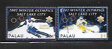 PALAU, 678-679, MNH, 2002 WINTER OLYMPICS SALT LAKE CITY