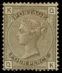 SG154, 4d grey-brown plate 17, M MINT. Cat £2800. QK