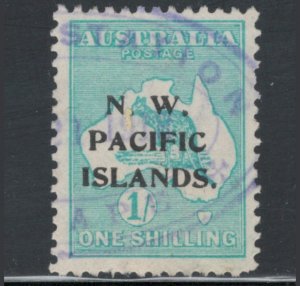 North West Pacific Islands 1918 Kangaroo & Map Overprint 1sh Scott # 34 Used