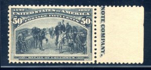 US SCOTT #240 W/ IMPRINT MINT-XF-OG-NH GRADED 90 W/ PSE SMQ $3,750 (8/1/24 GP)