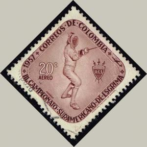 Colombia #C305 Fencing; Used (0.30)