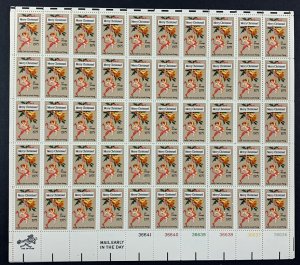 Scott 1580 Prang Card Christmas Sheet of 50 US 8¢ Stamps MNH 1975