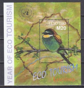 Lesotho, Scott cat. 1321. Ecotourism Year, Bird s/sheet. ^