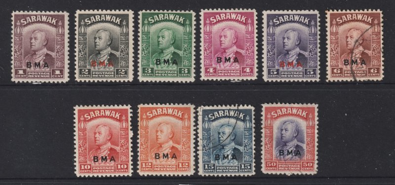 Sarawak a small lot of MH & odd used from KGVI era (BMA ovpts)