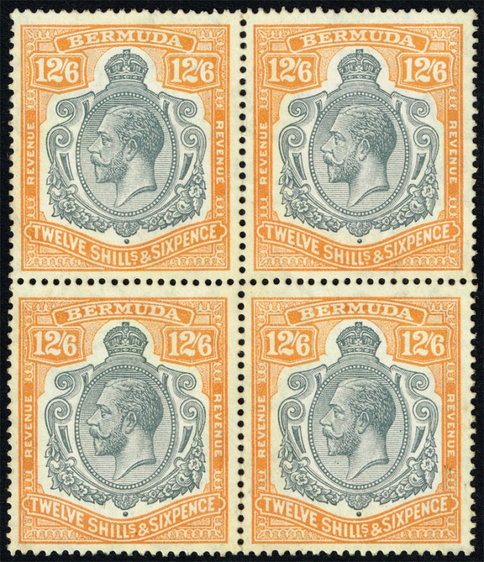 Bermuda #AR1 King George V Block of 4; MNH (4Stars)