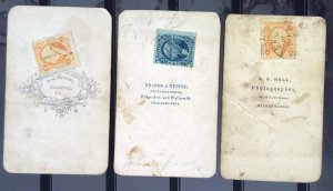Revenue Stamps on Photos Lot