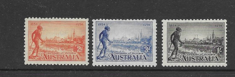 Australia 142-44  australia 1934 set 3  mint  lh