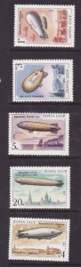 Russia-Sc#6012-16- id8-unused NH set-Airships-Graf Zeppelin-1991-
