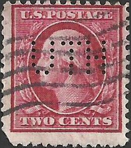 # 332 Used Slip Or Double Impression Carmine George Washington