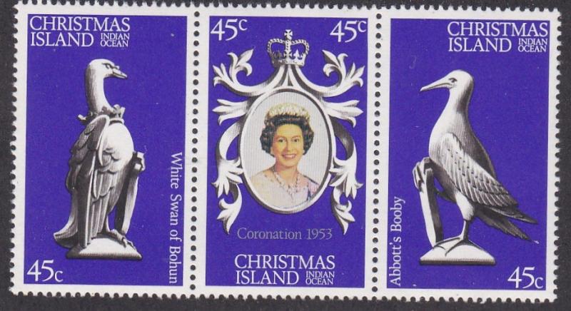 Christmas Island # 87a-c, Queen Elizabeth's Coronation 25th Anniversary, NH, 1/2