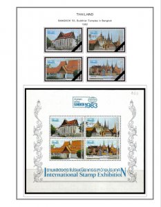 COLOR PRINTED THAILAND 1971-1999 STAMP ALBUM PAGES (245 illustrated pages)