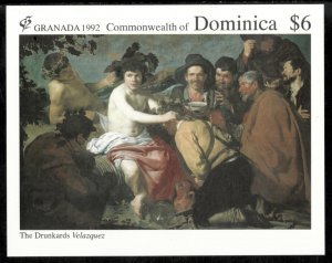 Dominica 1992 - Spanish Art - Souvenir Stamp Sheet - Scott #1439 - MNH