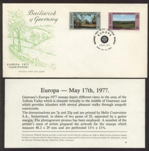 Guernsey # 147 - # 148 , EUROPA 77 FDC