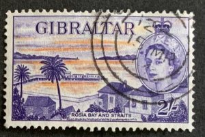 GIBRALTAR 1953 QE2 2/- FINE USED