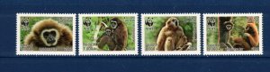 Laos Sc 1719-22 MNH Set of 2008 - WWF - Animals -HJ06