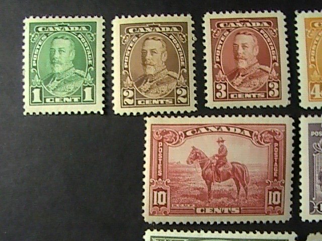 CANADA # 217-227--MINT NEVER/HINGED--**TONED GUM**--COMPLETE SET----1935