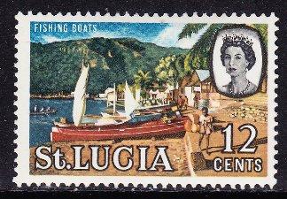 St Lucia sc#189 1964 12c QE2 Scenes MLH