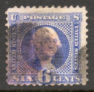 US Scott #115 Fancy Cancel Stamp ex. Hubert Skinner Collection #4