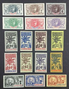 MOMEN: FRENCH UPPER SENEGAL & NIGER SC #1-17 1906 MINT OG H/1NH(2fr) LOT #63134