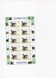 Tajikistan 1996 Sc#92/95 WWF Pallas Cats 4 Sheetlets  IMPERFORATED PROOFS