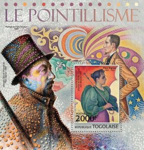 2013 TOGO  MNH. POINTILLISM  |  Y&T Code: 618  |  Michel Code: 4697 / Bl.755