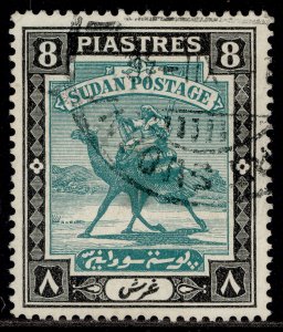 SUDAN GV SG45c, 8p emerald & black, FINE USED. Cat £12.