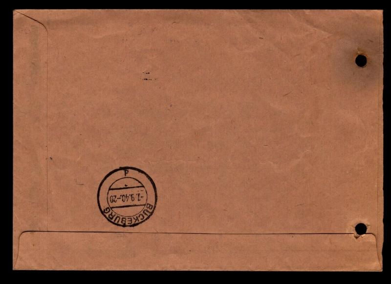 Germany 1940 Official Stampless Cover / Registered - Z13987