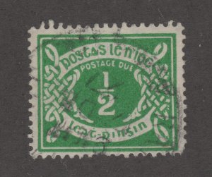 IRELAND #J1 first Postage Due stamp light cancel F-VF used