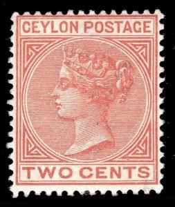 MOMEN: CEYLON SG #14 CROWN CA MINT OG H £75 LOT #66418