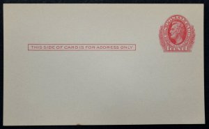 1911 US Sc. #UX23 postal card, mint, not preprinted, good shape