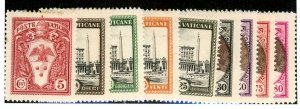 Vatican City, Scott #19-27, Unused, Hinged