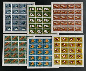 1977 Comoros Full Set in Sheets FISHES Per-