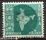 India: 1957; Sc. # 275, O/Used Wmk. 196 Single Stamp