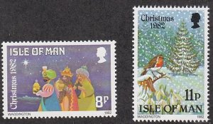 Isle of Man, # 221-222, Christmas. Mint NH, 1/2