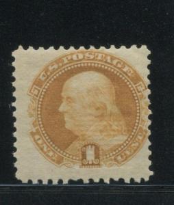 1869 US Stamp #112 1c Mint Average Lightly Hinged G. Grill Catalogue Value $575