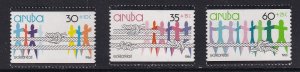 Aruba   #B1-B3  MNH  1986  solidarity