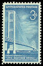 1109 The Mackinac Bridge F-VF MNH single
