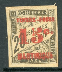 Martinique 1891 French Colony 5¢/20¢ Black Sc #28 Mint E103