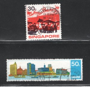 Singapore, Scott #135-6  VF, Used, Marketplace, Waterfront, CV $6.90 ... 5710095