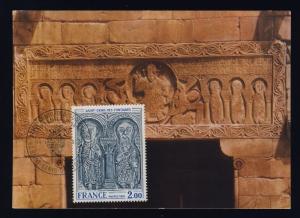 FRANCE - 1976 - Yv.1867 2fr00 ART ROMANS ST-GENIS  CARTE MAXIMUM 1er JOUR FDC