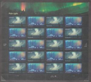U.S. Scott #4203-4204 Polar Lights Stamps - Mint NH Sheet - Upper Middle Plate