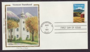 US 2533 Vermont 1991 Colorano U/A FDC